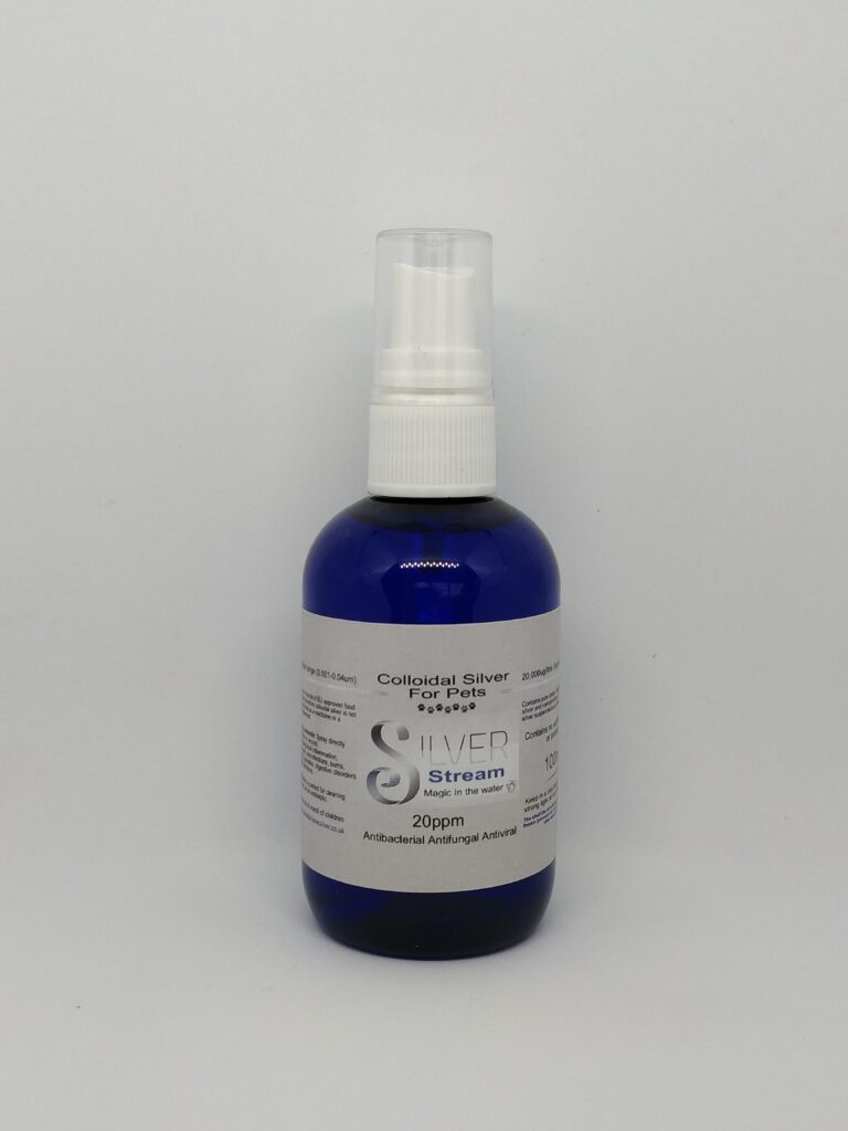 Colloidal Silver 20 ppm, (100ml Spray) Quality Colloidal Silver for Pets