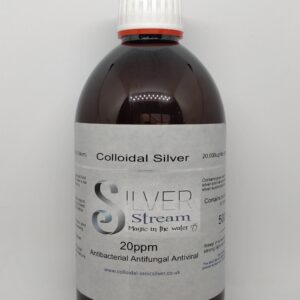 Colloidal Silver 20 ppm, (500ml Bottle) Premium Quality Colloidal Silver
