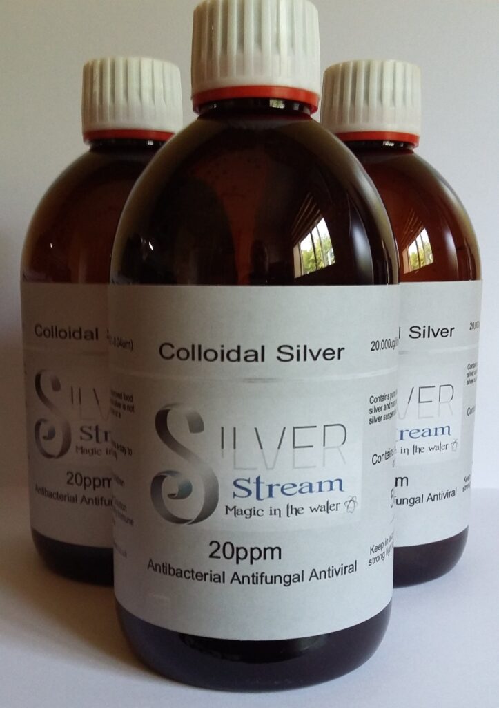 Colloidal Silver 20 ppm  (3 x 500ml Bottle) Premium Quality Colloidal Silver